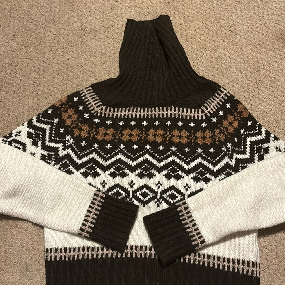 American Eagle Fairisle Snowdrift Sweater